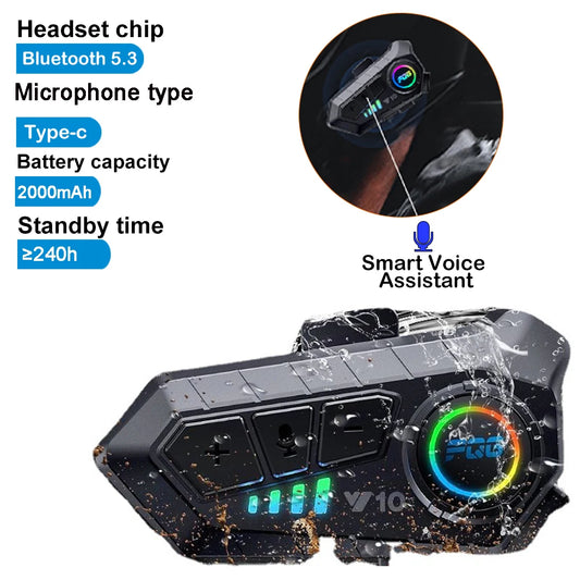Helmet Headset Bluetooth 5.3  Wireless/Waterproof